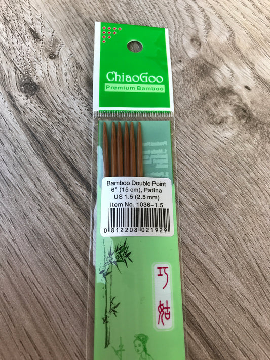 ChiaoGoo Premium Bamboo Nadelspiel 15cm
