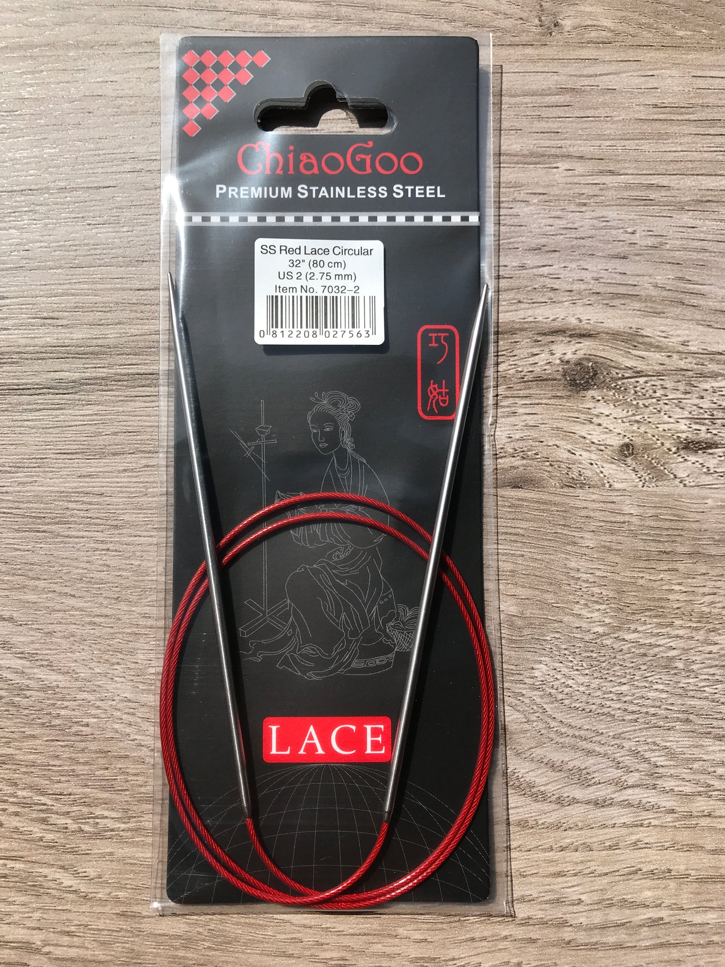 ChiaoGoo Rundstricknadel RED LACE Edelstahl 80cm