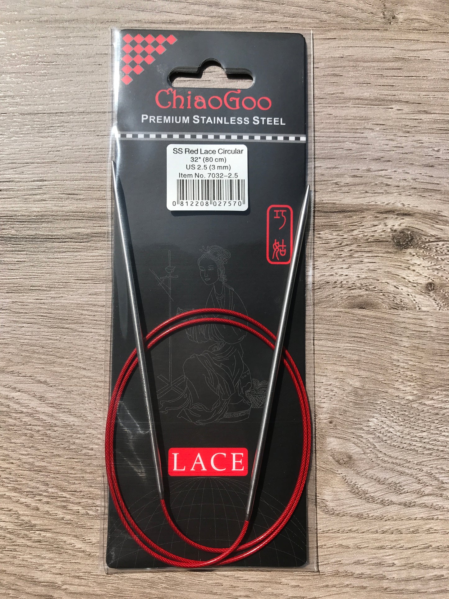 ChiaoGoo Rundstricknadel RED LACE Edelstahl 80cm